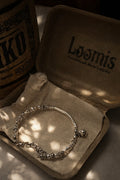 Loomis｜復古古銀竹節手鍊 女生款復古珍珠設計感鏤空銀鈴鐺小眾氣質手飾